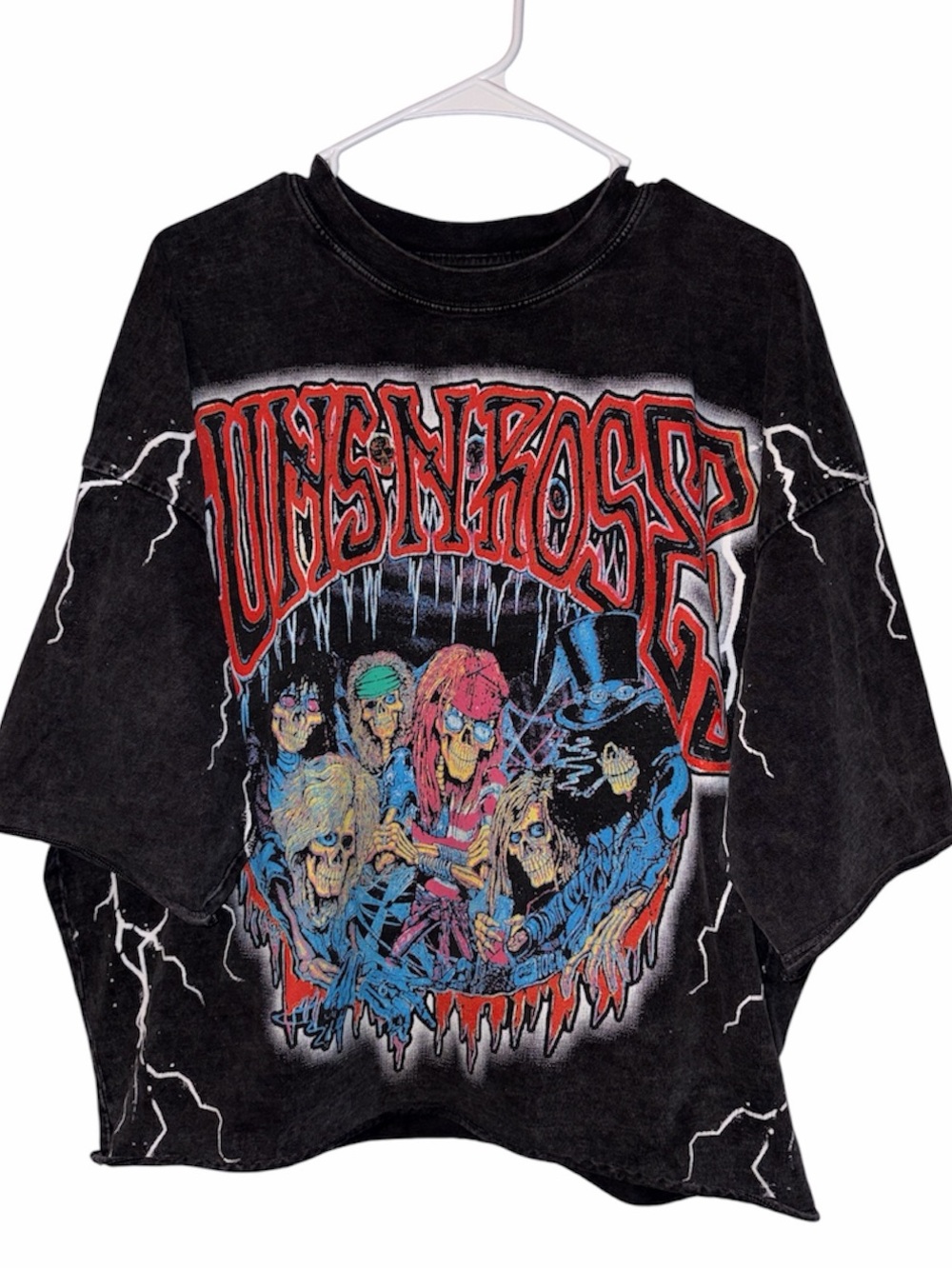 GUNS N' ROSES CROPPED TEE Size Oversized Medium